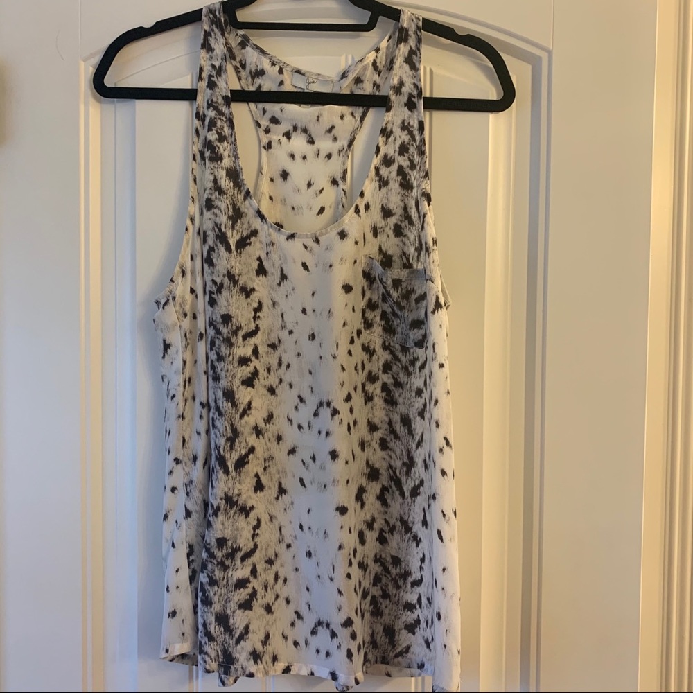 Joie White Animal Print Top